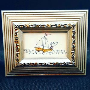 Mini 2"×3" Framed Sailor Mouse at Sea